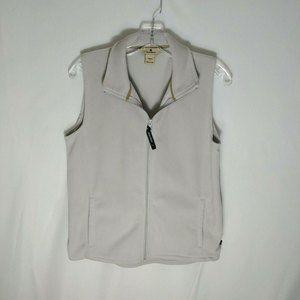 Woolrich Fleece Vest Womens Full Zip Size Small Cream Color